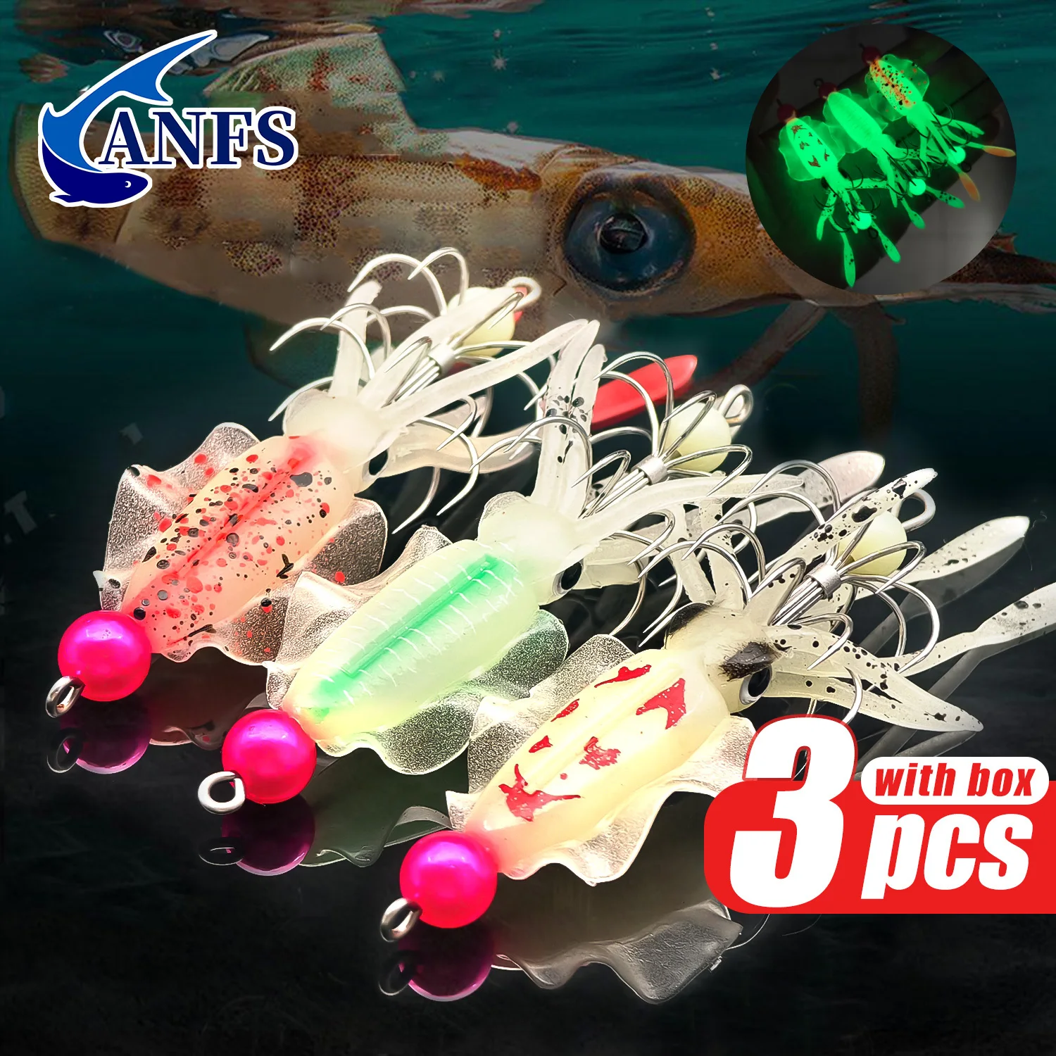 ANFS 3 adet Aydınlık Kalamar J - Fishing Hook Assortment incelemesi ve fiyatı