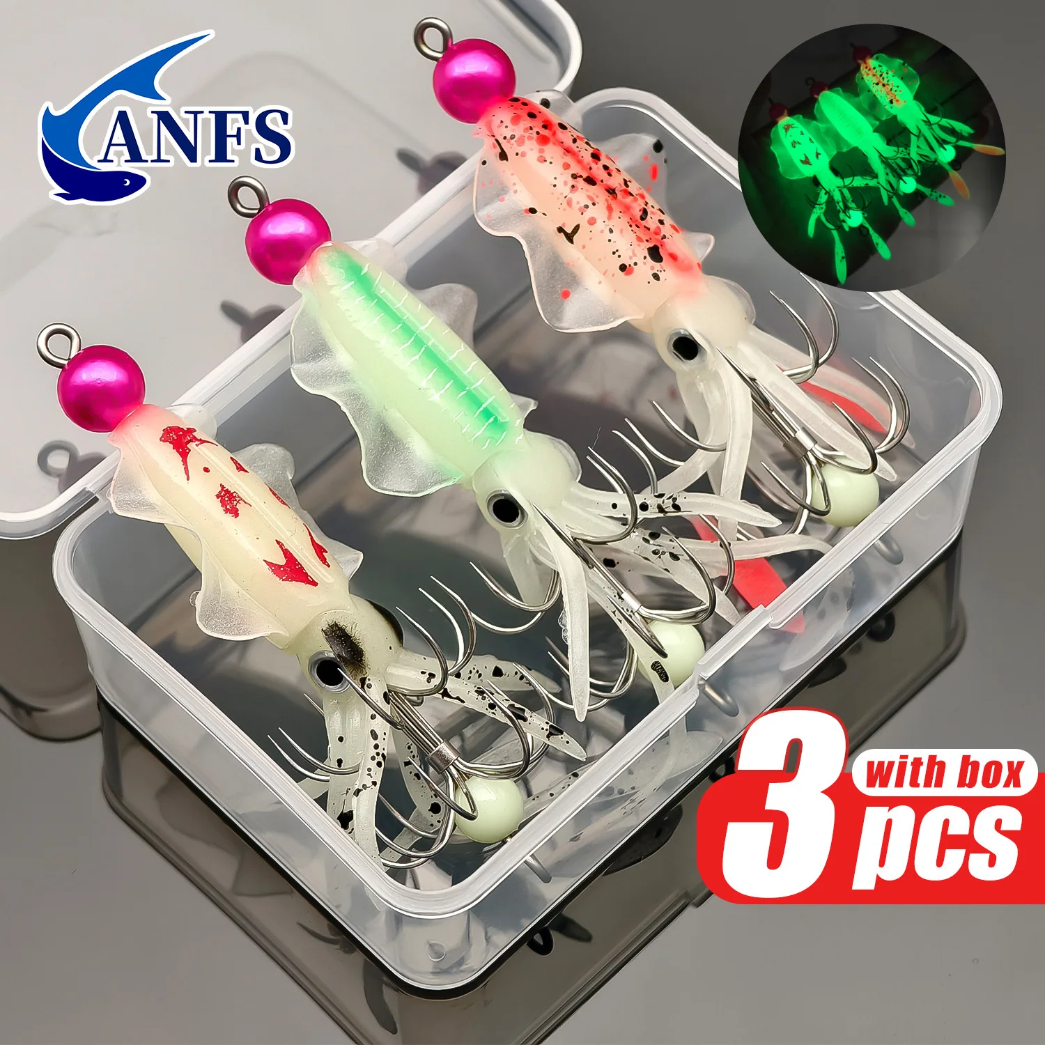 ANFS 3 adet Aydınlık Kalamar J - Fishing Hook Assortment incelemesi ve fiyatı