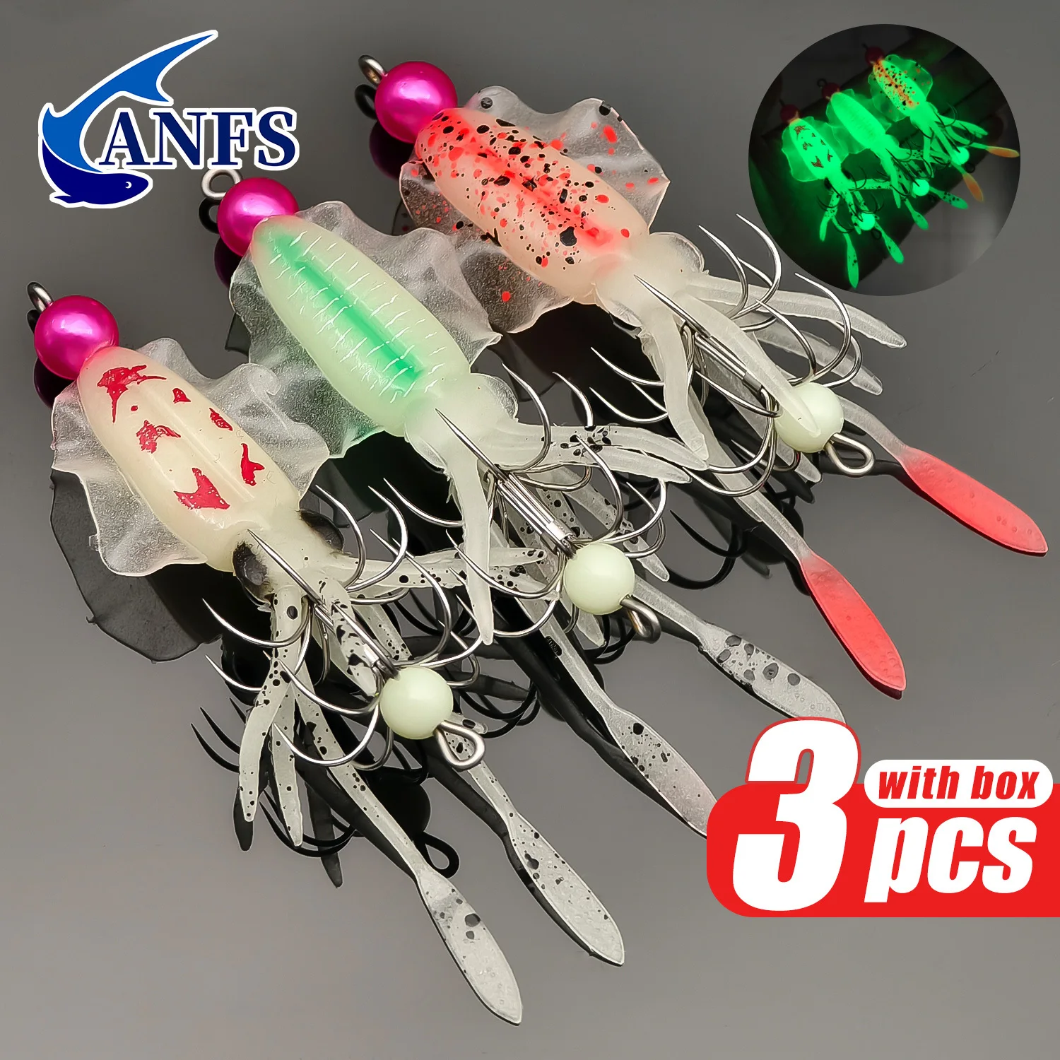 ANFS 3 adet Aydınlık Kalamar J - Fishing Hook Assortment incelemesi ve fiyatı